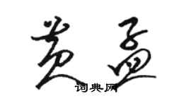 骆恒光黄孟草书个性签名怎么写