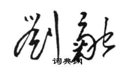 骆恒光刘融草书个性签名怎么写