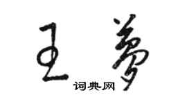 骆恒光王梦草书个性签名怎么写