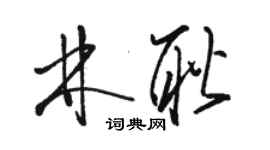 骆恒光林耿草书个性签名怎么写