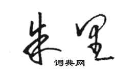 骆恒光朱里草书个性签名怎么写