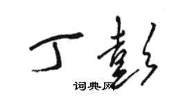 骆恒光丁彭草书个性签名怎么写