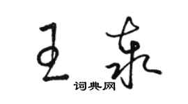 骆恒光王泰草书个性签名怎么写