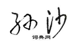 骆恒光孙沙草书个性签名怎么写