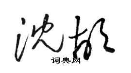 骆恒光沈胡草书个性签名怎么写