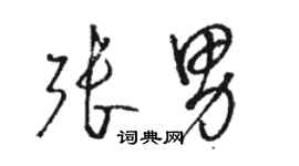 骆恒光张男草书个性签名怎么写