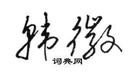 骆恒光韩徽草书个性签名怎么写