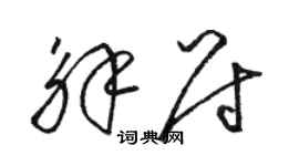 骆恒光解尉草书个性签名怎么写