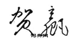 骆恒光贺赢草书个性签名怎么写
