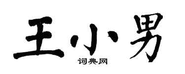 翁闿运王小男楷书个性签名怎么写