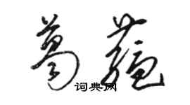 骆恒光葛蕴草书个性签名怎么写