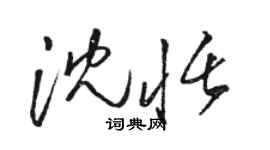 骆恒光沈恬草书个性签名怎么写