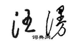 骆恒光汪漫草书个性签名怎么写