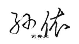 骆恒光孙依草书个性签名怎么写