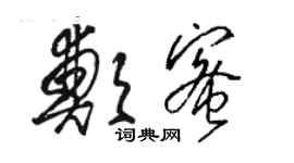 骆恒光郑蜜草书个性签名怎么写