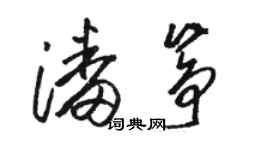 骆恒光潘筝草书个性签名怎么写