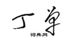 骆恒光丁单草书个性签名怎么写