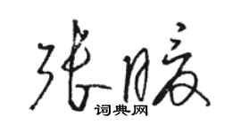 骆恒光张暖草书个性签名怎么写