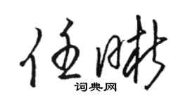 骆恒光任晰草书个性签名怎么写