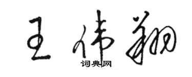 骆恒光王伟翔草书个性签名怎么写