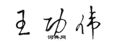骆恒光王功伟草书个性签名怎么写