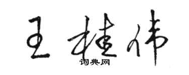 骆恒光王桂伟草书个性签名怎么写