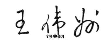 骆恒光王伟州草书个性签名怎么写