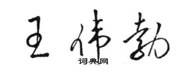 骆恒光王伟勃草书个性签名怎么写