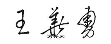 骆恒光王华勇草书个性签名怎么写