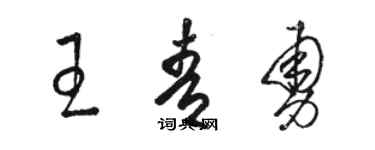 骆恒光王青勇草书个性签名怎么写