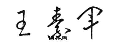 骆恒光王素军草书个性签名怎么写