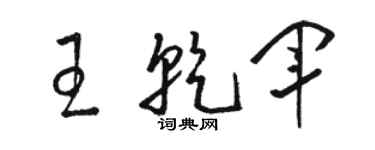 骆恒光王乾军草书个性签名怎么写