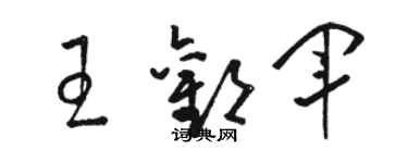 骆恒光王欢军草书个性签名怎么写