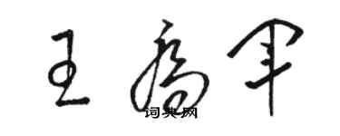 骆恒光王乔军草书个性签名怎么写