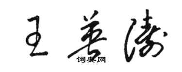 骆恒光王英涛草书个性签名怎么写