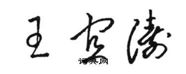骆恒光王宜涛草书个性签名怎么写