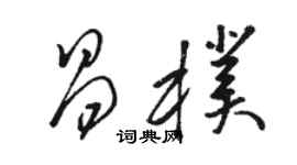 骆恒光昌朴草书个性签名怎么写