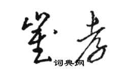 骆恒光崔孝草书个性签名怎么写