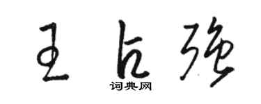 骆恒光王占强草书个性签名怎么写