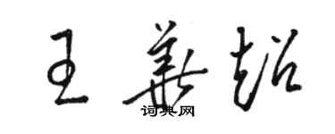 骆恒光王华超草书个性签名怎么写