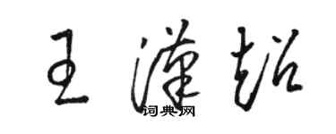 骆恒光王汉超草书个性签名怎么写