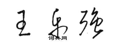 骆恒光王乐强草书个性签名怎么写