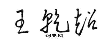 骆恒光王乾超草书个性签名怎么写