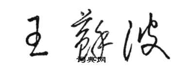 骆恒光王苏波草书个性签名怎么写