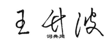 骆恒光王竹波草书个性签名怎么写