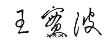 骆恒光王实波草书个性签名怎么写