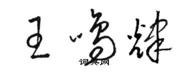 骆恒光王鸣辉草书个性签名怎么写