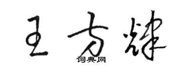 骆恒光王方辉草书个性签名怎么写