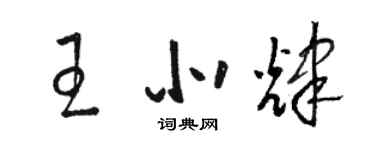 骆恒光王北辉草书个性签名怎么写