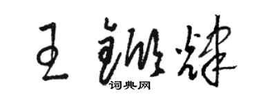 骆恒光王锨辉草书个性签名怎么写